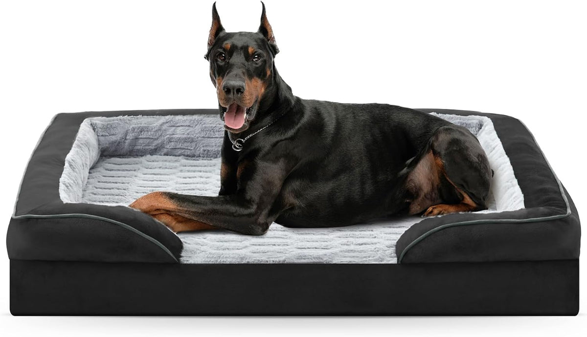 Orthopedic Supportive Extra Large Dog Bed, XXL Waterproof Pet Bed