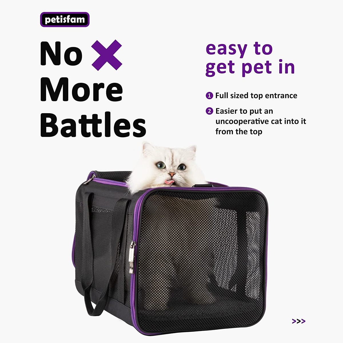 Soft Pet Carrier for Large and Medium Cats, 2 Kitties, Small Dogs. Easy to Get Cat In, Great for Cats That Don'T like Carriers (Black)
