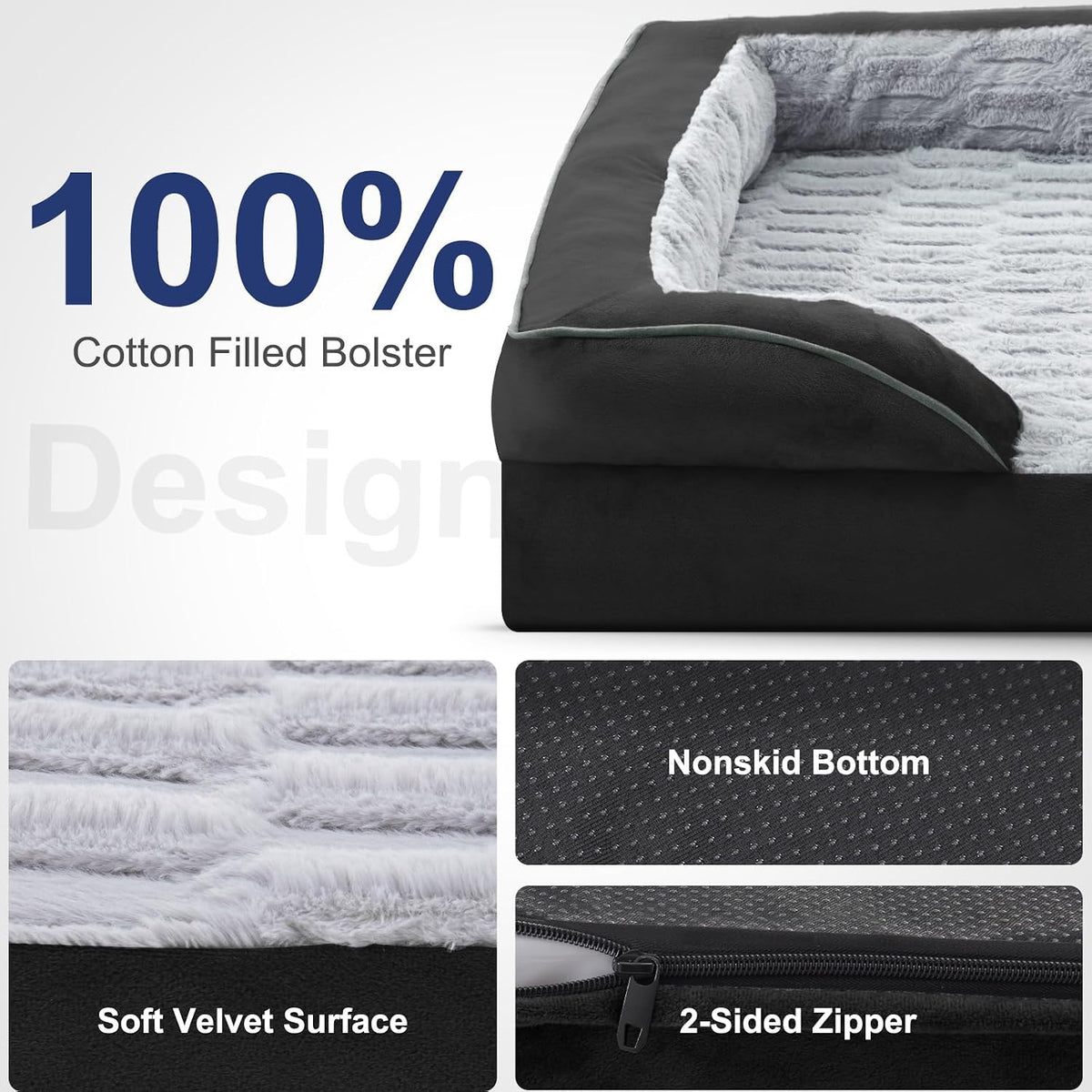 Orthopedic Supportive Extra Large Dog Bed, XXL Waterproof Pet Bed